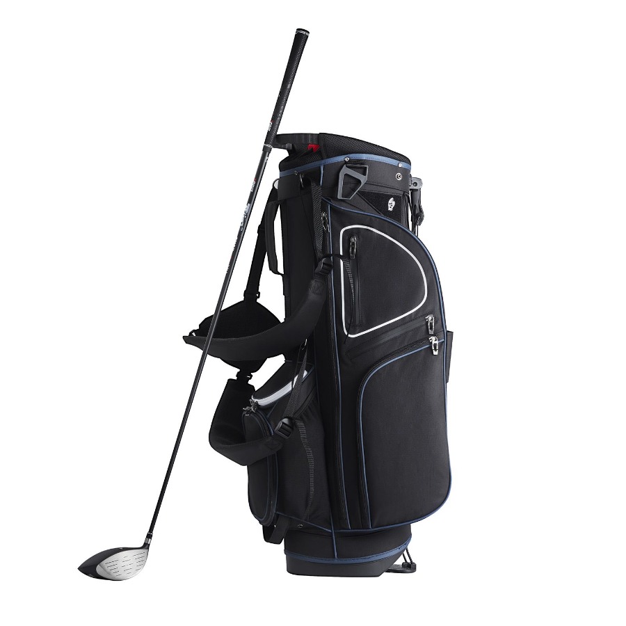 Golf Bag Stand Cart - Golfcarttas met 14-delige organizer-scheidingswand, 35 inch