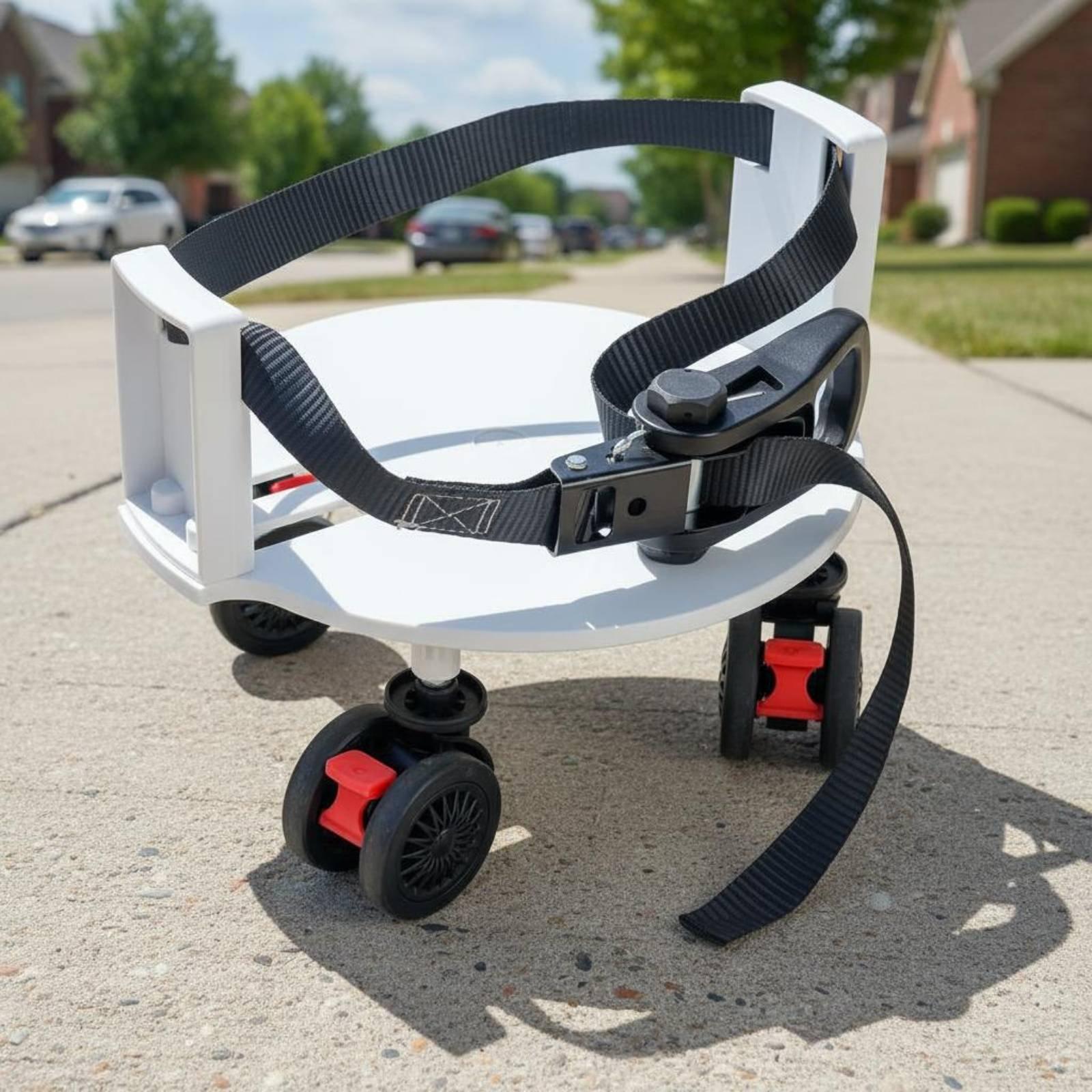 Golf Bag Stand Cart - Draagbare golfuitrustingsstandaard met 360 graden draaibare