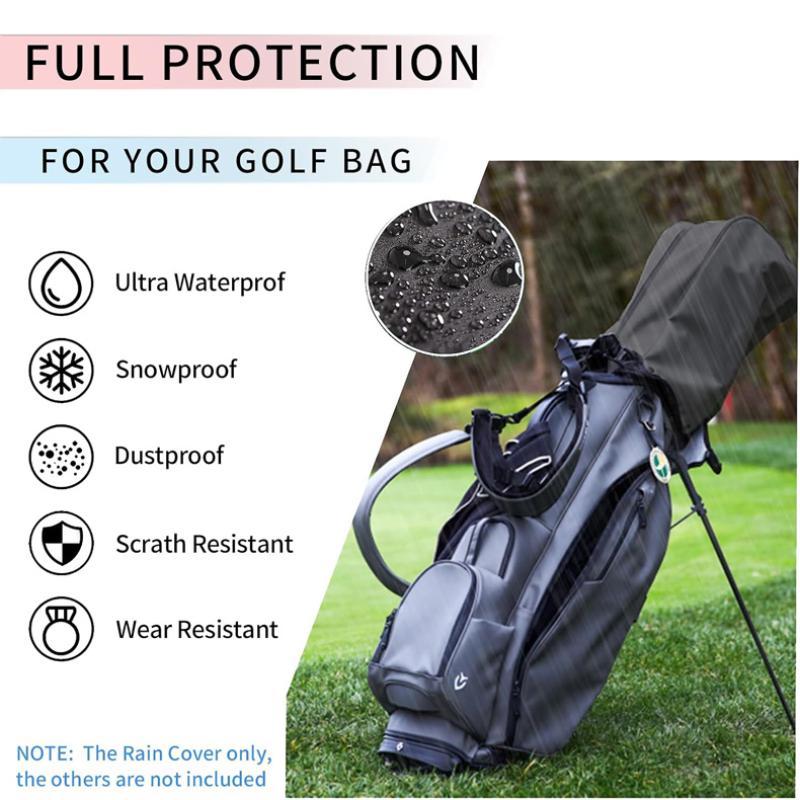 Golf Bag Stand Cart - Golftas Regenhoes Stofdichte regenkap Clubbeschermer Draagbare