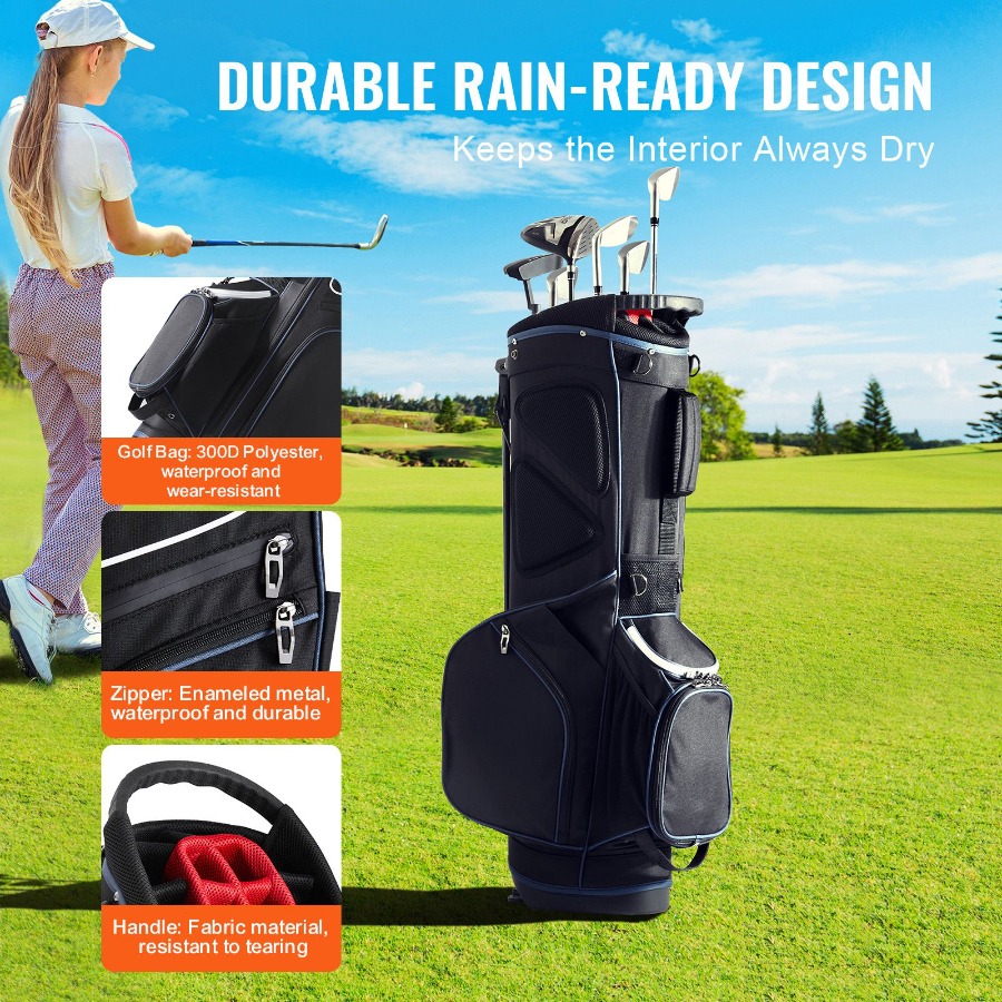 Golfcarttas met 14-delige orga - Golf Bag Stand Cart recensie en prijs