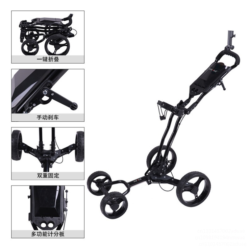 Golfduwkar met zwenkwielen, op - Golf Bag Stand Cart recensie en prijs