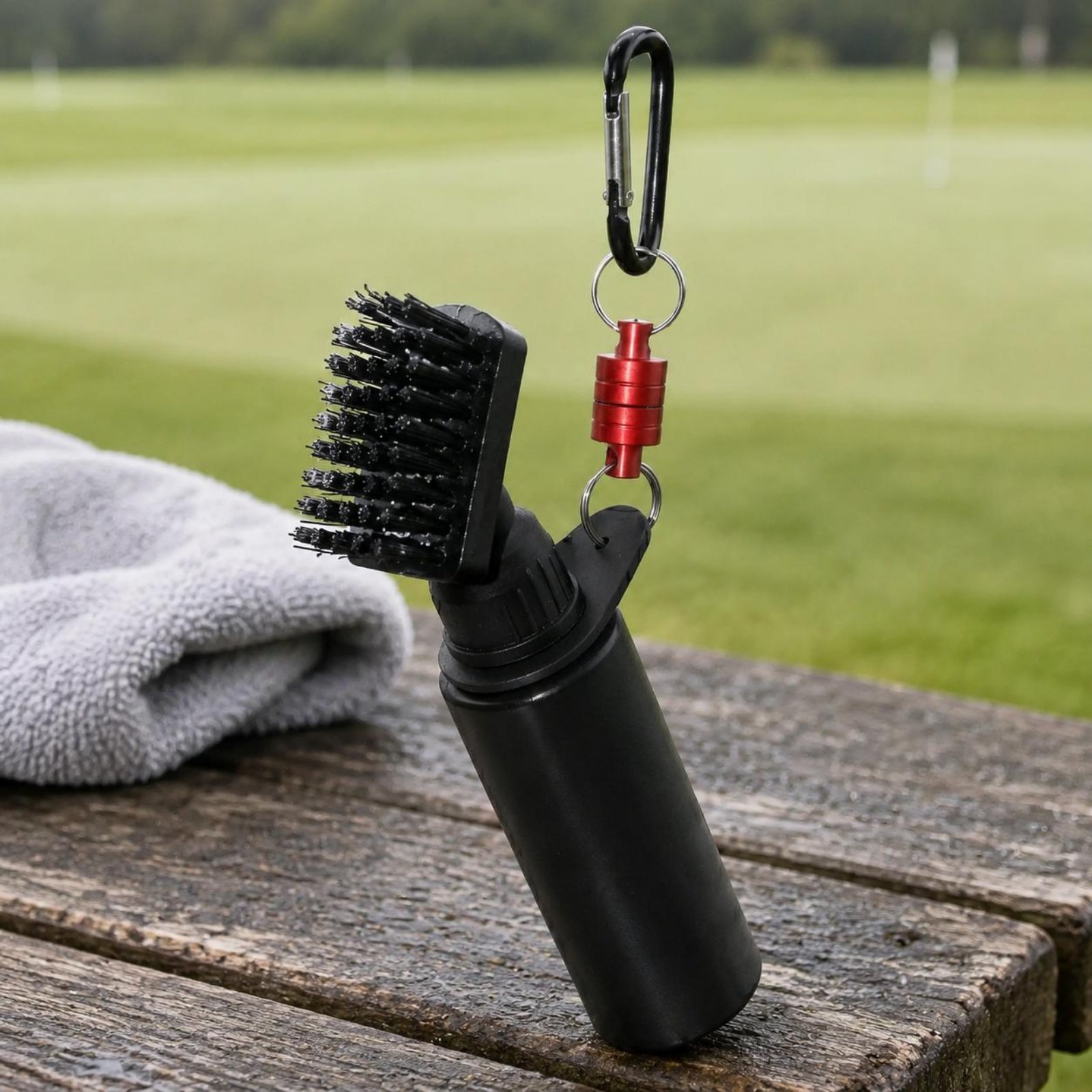 Draagbare golfborstel met twee - Golf Equipment Rental recensie en prijs